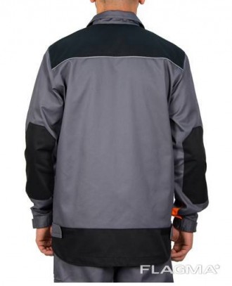 Куртка рабочая Феникс цвет серо-черный с оранжевой отделкой
Ткань верха	Саржа 24. . фото 8