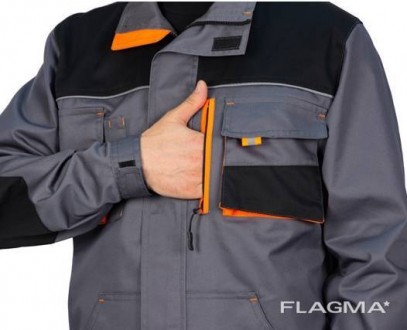Куртка рабочая Феникс цвет серо-черный с оранжевой отделкой
Ткань верха	Саржа 24. . фото 5