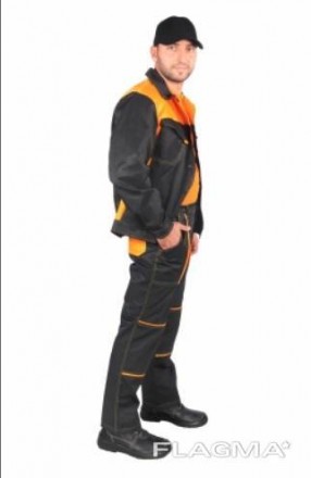 Костюм рабочий Универсал (черно-оранжевый) 
Ткань: орион арт.9008 50%хл.50%п/э, . . фото 3