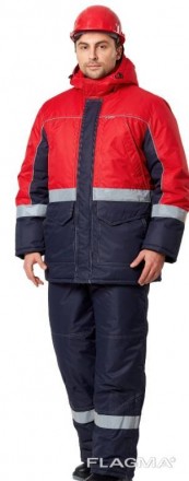 Куртка рабочая утепленная Сунтар (красный/синий) под заказ пошив от 10 единиц 
М. . фото 2