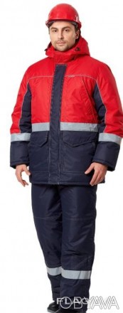 Куртка рабочая утепленная Сунтар (красный/синий) под заказ пошив от 10 единиц 
М. . фото 1
