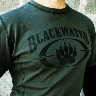 
Стильная милитари футболка с рукавами и принтом логотипа легендарной ЧВК "Black. . фото 4