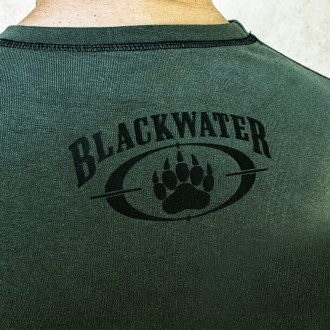 
Стильная милитари футболка с рукавами и принтом логотипа легендарной ЧВК "Black. . фото 7