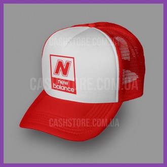 Кепка Тракер New Balance 'Essentials Trucker' | Красная с белым лбом. Киев. фото 1 Кепка Тракер New Balance 'Essentials Trucker' | Красная с белым лбом. Киев. фото 1