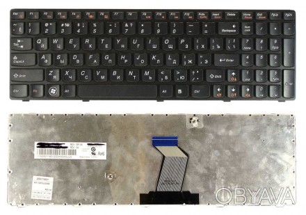 Клавиатура для ноутбука Lenovo IdeaPad (Y570) Black, (Black Frame), RU. . фото 1