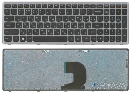 Клавиатура для Lenovo Ideapad (P500, Z500, Z500A, Z500G, Z500T) Black, (Gray Fra. . фото 1