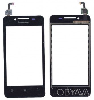 Тачскрин (Сенсорное стекло) для смартфона Lenovo IdeaPhone A319 черный. . фото 1
