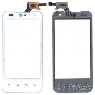 Тачскрин (Сенсорное стекло) для смартфона LG P990 Optimus 2X белый. . фото 1