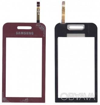 Тачскрин (Сенсорное стекло) для смартфона Samsung Star GT-S5230 красный. . фото 1