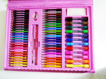 Набор для рисования чемодан 208 предметов Цвет розовый
Детский набор для рисова. . фото 2