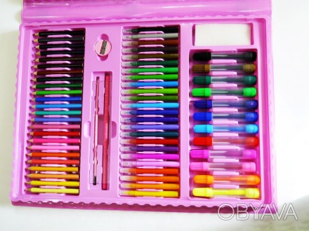 Набор для рисования чемодан 208 предметов Цвет розовый
Детский набор для рисова. . фото 1
