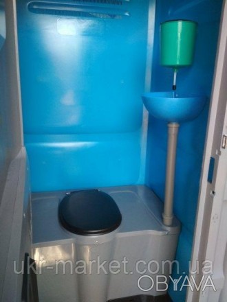 Туалетная кабина с умывальником, изготавливается из высококачественного полиэтил. . фото 1