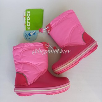Детские зимние сапоги Crocs Kids LodgePoint Boot розовые затягивание. Киев. фото 1 Детские зимние сапоги Crocs Kids LodgePoint Boot розовые затягивание. Киев. фото 1