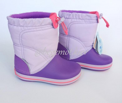 Детские зимние сапоги Crocs Kids LodgePoint Boot Фиолетовый на затягивании. Киев. фото 1 Детские зимние сапоги Crocs Kids LodgePoint Boot Фиолетовый на затягивании. Киев. фото 1