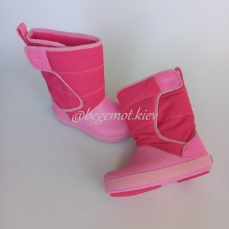Детские зимние сапоги Crocs Kids LodgePoint Snow Boot Малиновые на липучке. Киев. фото 1 Детские зимние сапоги Crocs Kids LodgePoint Snow Boot Малиновые на липучке. Киев. фото 1