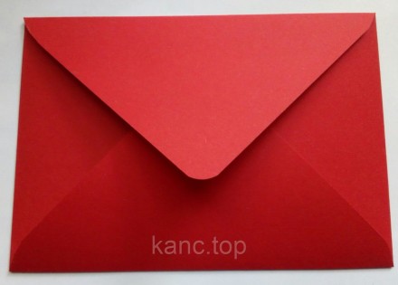 Конверт красный под открытку А6. Дизайнерская плотная двусторонняя бумага, плотн. . фото 2