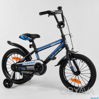 Двухколесный детский велосипед 16 дюймов Corso Aerodynamic Corso Aerodynamic 16". . фото 1