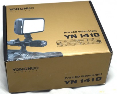 Накамерный свет модель YONGNUO YN1410 новый, полный комплект с коробкой. Без зар. . фото 2