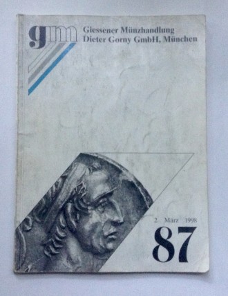 Книга. Auktion 87 Antike Munzen.
Аукцион от 2 марта 1998 г. 
Страниц 112. 
Ра. . фото 2