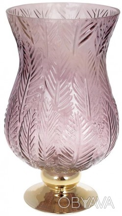 Стеклянная ваза Ancient Glass Розалин для цветов, настольная. Размер: 19х20х35см. . фото 1