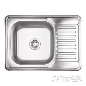 Кухонна мийка Lidz 6950 0,8 мм Decor (LIDZ6950DEC08) виготовлена з нержавіючої с. . фото 1