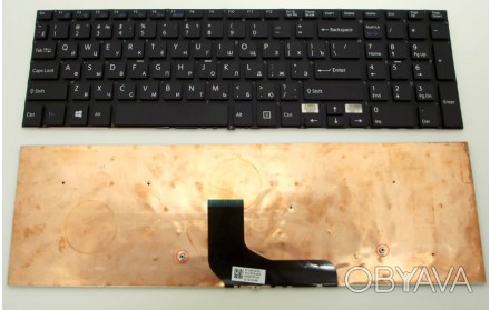 Новая клавиатура для ноутбука SONY FIT15, SVF15, SVF15A
 черного цвета, с rus бу. . фото 1