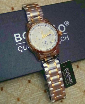 НОВИЙ у плівках кварцовий годинник фірми «Boamigo» (Китай). Виконаний у класично. . фото 5