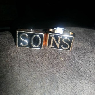 Байкерские кольца SO-NS по сериалу Сыны анархии, точно такие как у главного геро. . фото 8