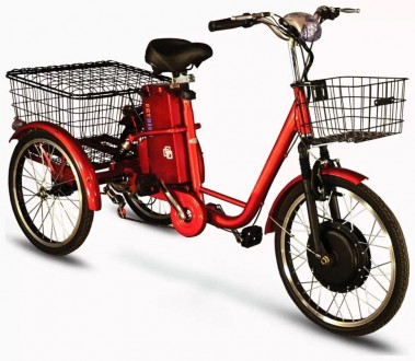 Электровелосипед SkyBike трицикл (350W-36V) красный. Дніпро. фото 1 Электровелосипед SkyBike трицикл (350W-36V) красный. Дніпро. фото 1