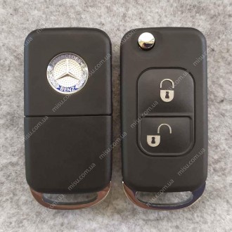 Корпус выкидного ключа Mercedes-Benz
2 кнопки 
Лезвие HU39
Подойдет для замены и. . фото 2