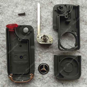 Корпус выкидного ключа Mercedes-Benz
2 кнопки 
Лезвие HU64
Подойдет для замены и. . фото 3