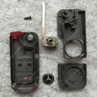 Корпус выкидного ключа Mercedes-Benz
4 кнопки 
Лезвие HU64
Подойдет для замены и. . фото 3