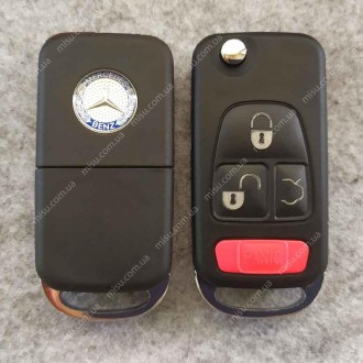 Корпус выкидного ключа Mercedes-Benz
4 кнопки 
Лезвие HU64
Подойдет для замены и. . фото 2