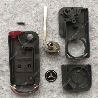 Корпус выкидного ключа Mercedes-Benz
3 кнопки 
Лезвие HU64
Подойдет для замены и. . фото 4