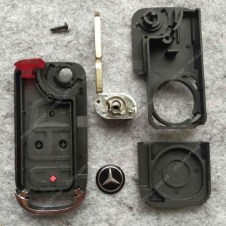 Корпус выкидного ключа Mercedes-Benz
4 кнопки 
Лезвие HU39
Подойдет для замены и. . фото 3