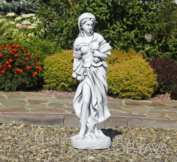 Садовая фигура Богиня Осени выполнена из «искусственного камня» в сером цвете. Э. . фото 1
