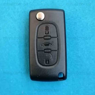 Корпус выкидного ключа для автомобилей марки Citroen/Peugeot3 кнопки: закрыть/св. . фото 2