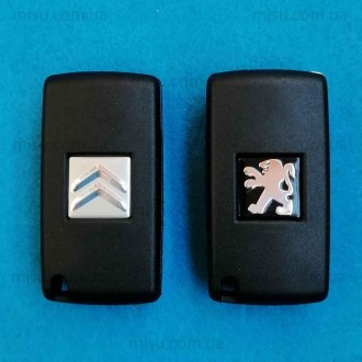 Корпус выкидного ключа для автомобилей марки Citroen/Peugeot3 кнопки: закрыть/св. . фото 4