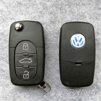 Корпус ключа для автомобилей Volkswagen Skoda Seat2 кнопки Лезвие HU66Тип батаре. . фото 1