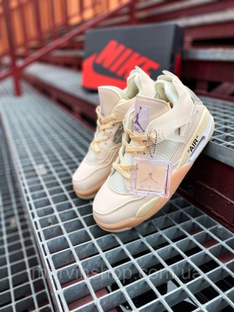 Кроссовки женские бежевые Nike Air Jordan 4 Retro 
Потрясающие женские кроссовки. . фото 2