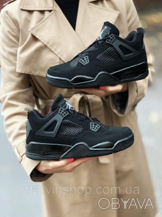 Кроссовки мужские черные Nike Air Jordan 4 
Долгожданная расцветка уже в наличии. . фото 1