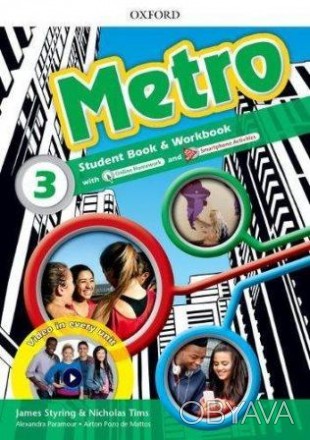 Metro 3 Student's Book and Workbook Pack with Online Homework
Підручник та робоч. . фото 1