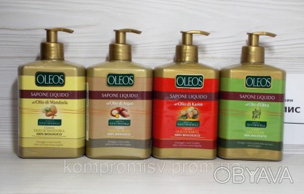 Жидкое мыло Oleos с формулой, богатой растительным глицерином и оливковым маслом. . фото 1