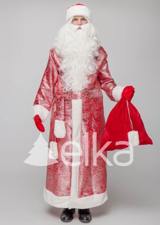 elka™

Материал костюма ― парча с красивым серебряным узором. Застегивается на. . фото 3