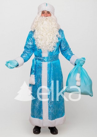 elka™

Материал костюма ― парча с красивым серебряным узором. Застегивается на. . фото 7