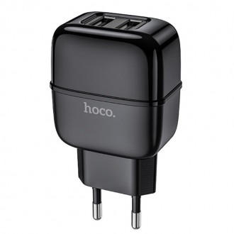 СЗУ Hoco C77A (2USB/2.4A) (Черный). . фото 2