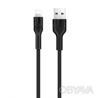 Дата кабель Hoco U31 "Benay" USB to Lightning (1m) (Черный). . фото 1