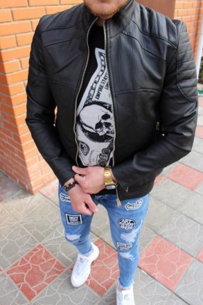 Артикул: 5600/3Мужская куртка из эко кожи чёрнаяПроизводитель: ТурцияСезон: весн. . фото 4