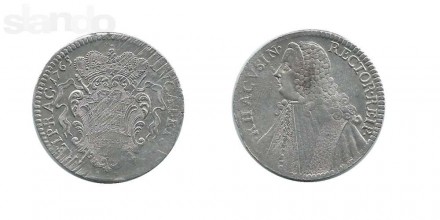 монета талер, республика Рагуза, в настоящее время Дубровик, 1768 года выпуска. . . фото 2