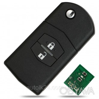 Выкидной ключ Mazda 3, 6 (Мазда) 2 кнопки 433 Mhz
Для автомобилей Мазда М3 М6 до. . фото 1